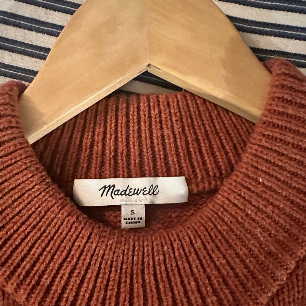 Madewell Women’s Rust Orange Sweater Size Small